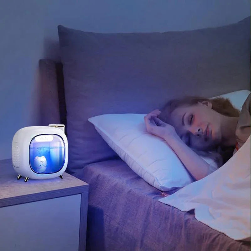 Umidificador Portátil Dupla Névoa com Luz Noturna