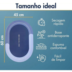 Tapete de Banheiro Absorvente Antiderrapante Premium