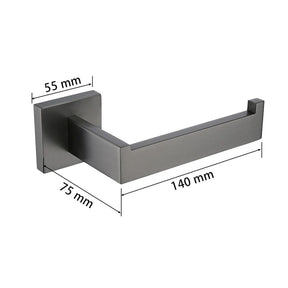 Kit Acessórios Para Banheiro 5 Peças Inox Grafite Escovado
