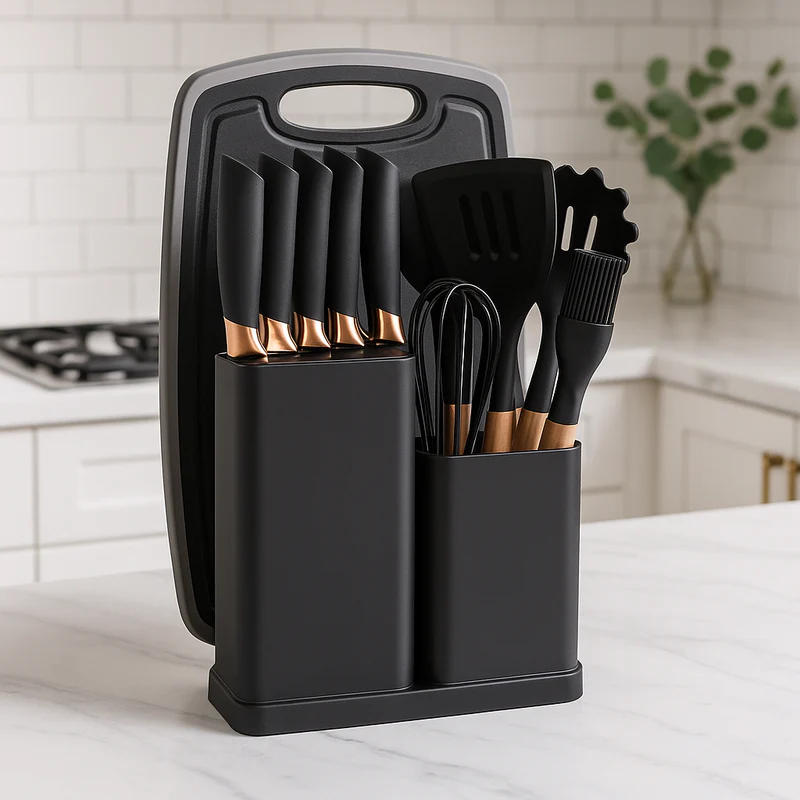 Kit Utensílios Elegance – Utensílios de Cozinha 19 Peças com 55% OFF