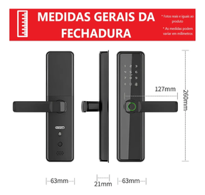 Fechadura Digital Biométrica Cartão Senha Tag Aite