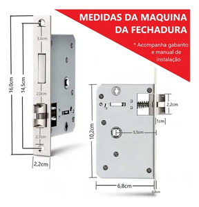 Fechadura Digital Biométrica Cartão Senha Tag Aite