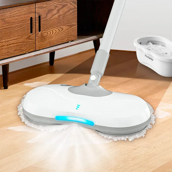 [LEVE 2 PAGUE 1]Mop Elétrico + BRINDES: Módulos de Limpeza e Tanque Suporte
