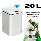Lixeira com Tampa Automática e Sensor – 20 Litros, Moderna e Higiênica