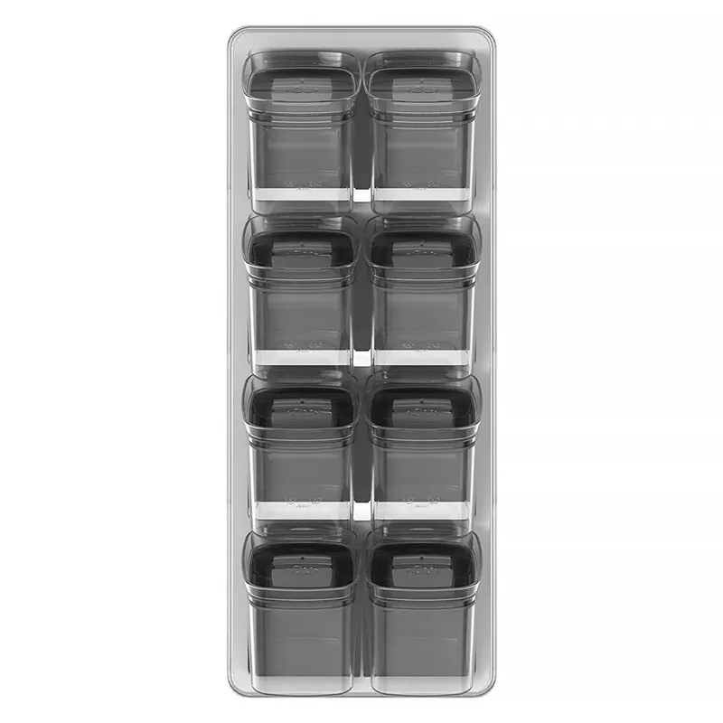 Organizador De Temperos 9pçs Gaveta Armário Cozinha Bambu