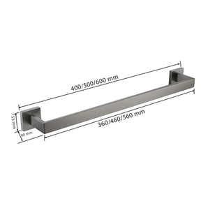Kit Acessórios Para Banheiro 5 Peças Inox Grafite Escovado
